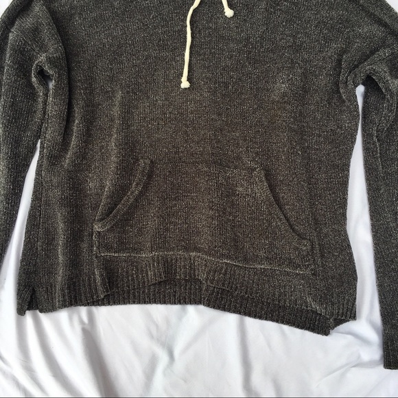Forever 21 Gray Chenille Soft Hoodie Sweatshirt - Picture 8 of 11